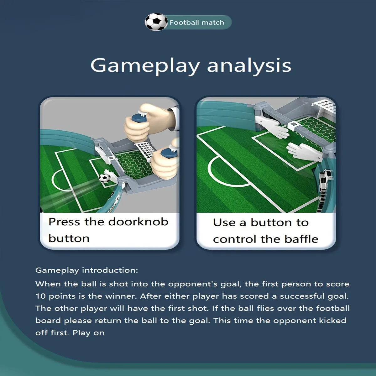 1pc Educational Handheld Battle Machine Interactive Football Board Game