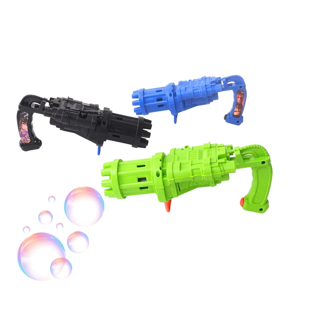 Combo of 2- Electric Gatling Bubble Gun for Kids with Soap Solution (Random colours will be send)