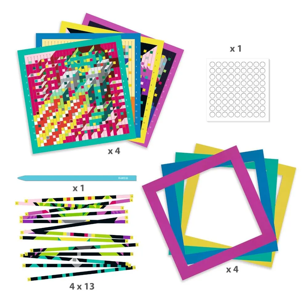 Djeco Pixel Weaving Paper Creations - Invaders