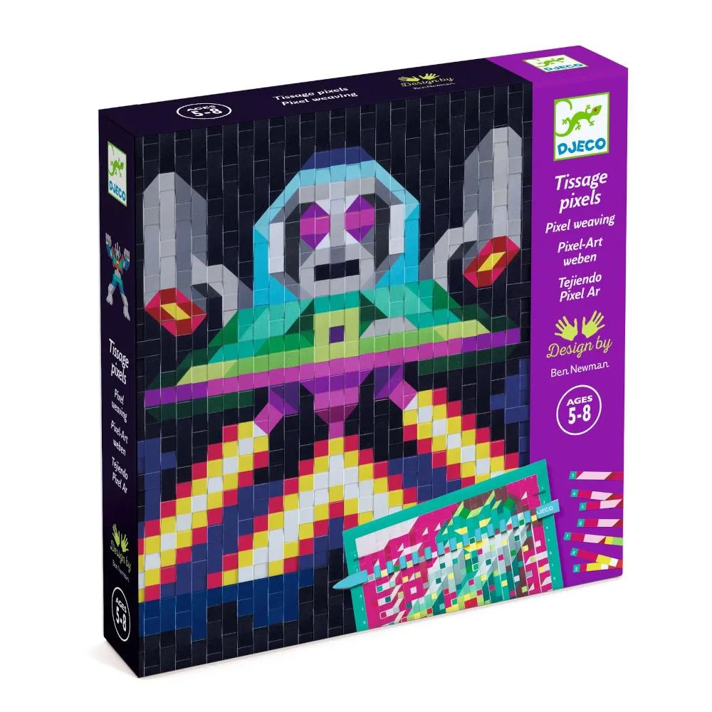 Djeco Pixel Weaving Paper Creations - Invaders