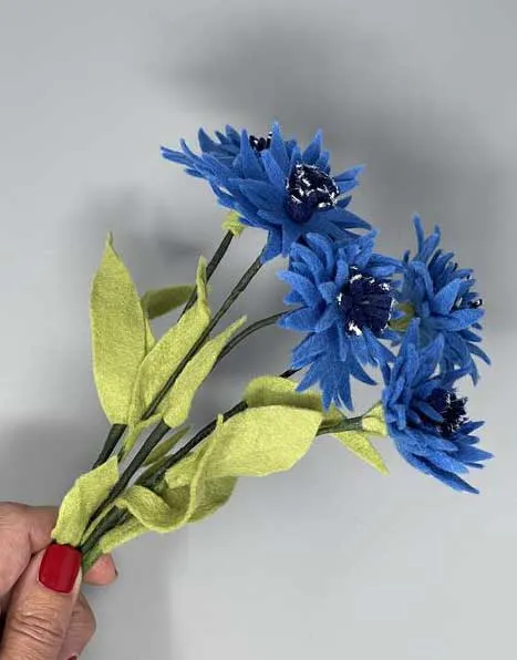 Felt Cornflower Craft Kit, Crafty Kit Company