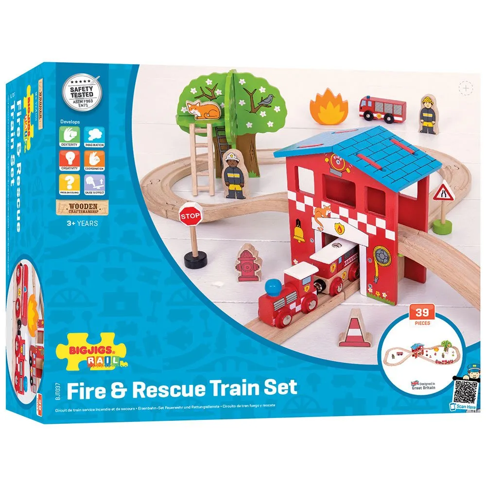 Fire Station Train Set