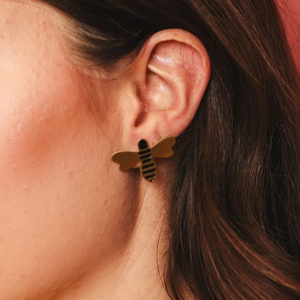 Honey Bee Stud Earrings