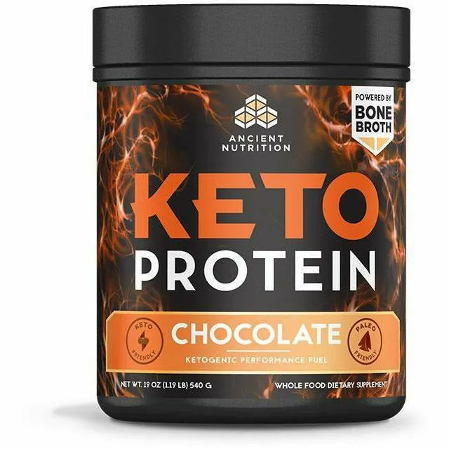 Keto Protein Chocolate 17 serv By Ancient Nutrition