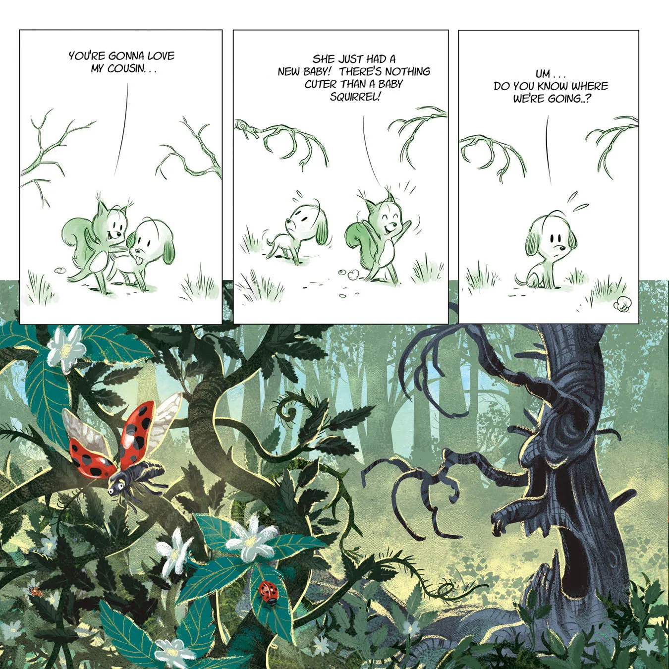 LITTLE TAILS IN THE FOREST, by Brrémaud & Bertolucci