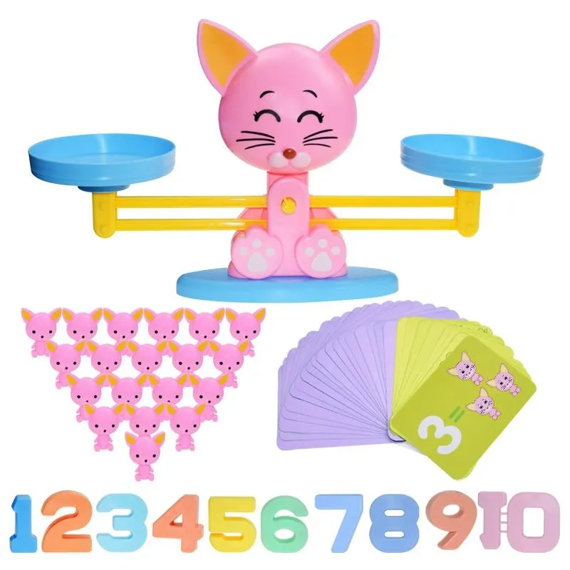 Montessori Math Toy Digital Monkey Balance Scale Educational Math Penguin Balancing Scale Number Board Game Kids Learning Toys