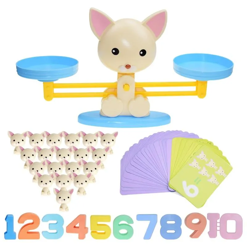 Montessori Math Toy Digital Monkey Balance Scale Educational Math Penguin Balancing Scale Number Board Game Kids Learning Toys