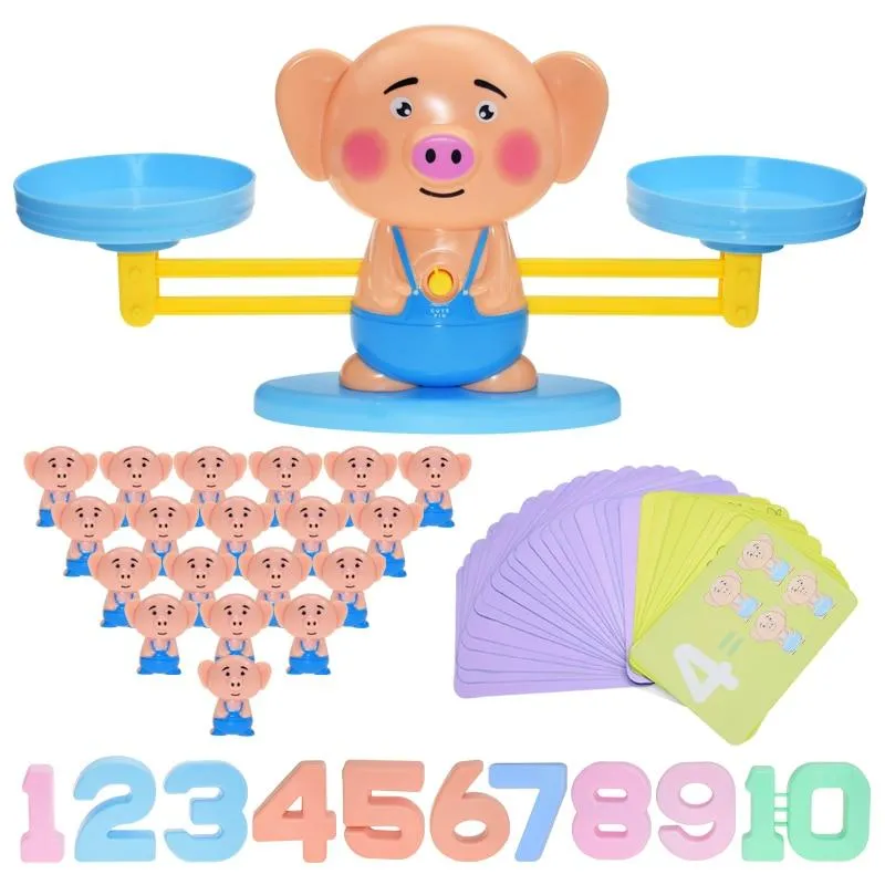 Montessori Math Toy Digital Monkey Balance Scale Educational Math Penguin Balancing Scale Number Board Game Kids Learning Toys