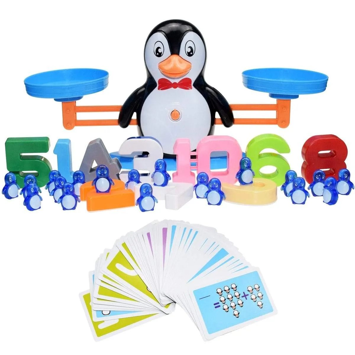 Montessori Math Toy Digital Monkey Balance Scale Educational Math Penguin Balancing Scale Number Board Game Kids Learning Toys