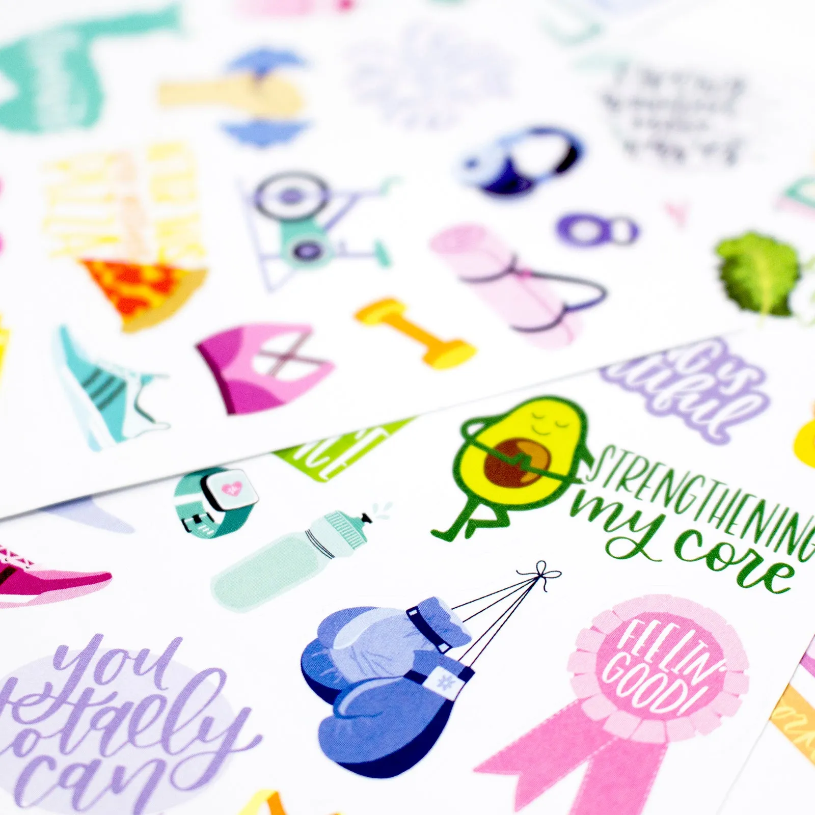 Planner Sticker Pack, Fitness & Healthy Living