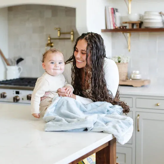 Saranoni Lush Receiving Blanket | Chambray
