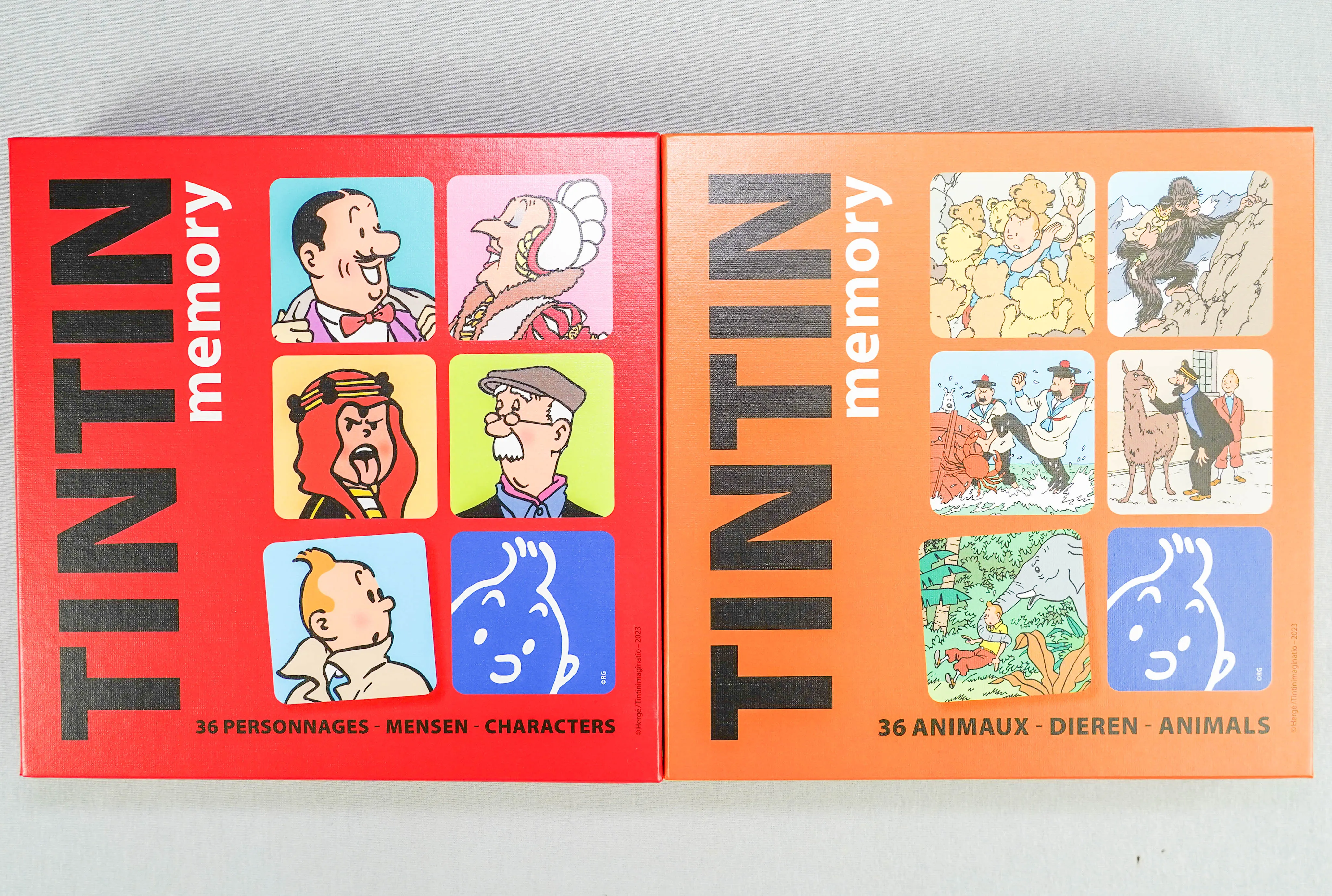 Tintin Moulinsart Memory Game Playing Card Set of 2: Animals/Character Cards