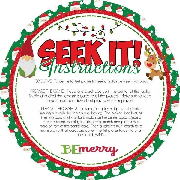 Tis the Season GAME TRIO PRINTABLE