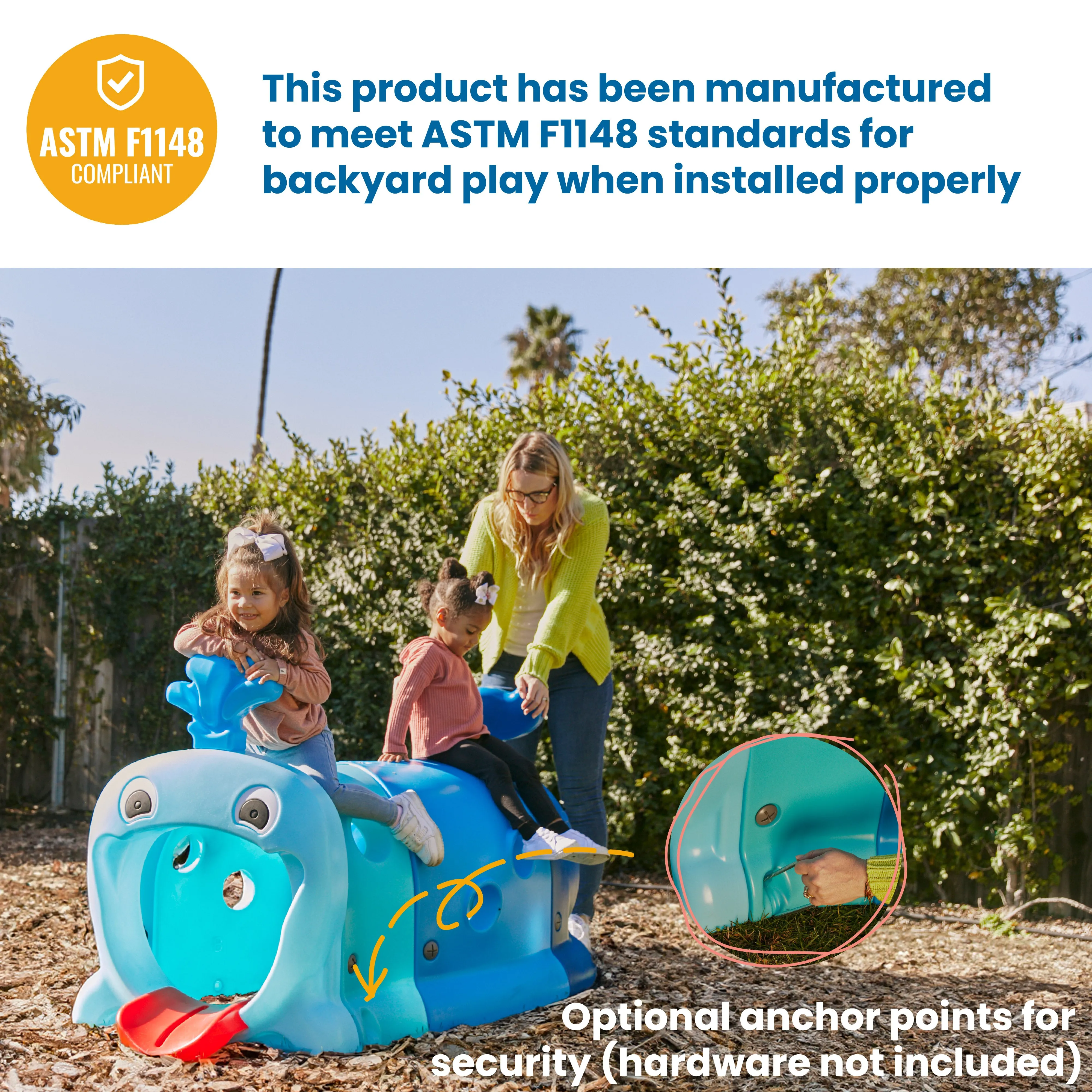 Willow Climb-N-Crawl Whale, 2-Section Extension, Play Structure